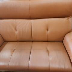 【愛品倶楽部柏店】浜本工芸 本革2人掛けリビングチェア L-2000