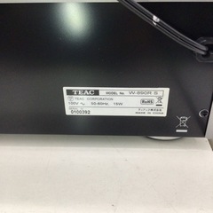 未使用品　TEAC  カセットデッキ ダブルオートリバース シルバー WR-890R