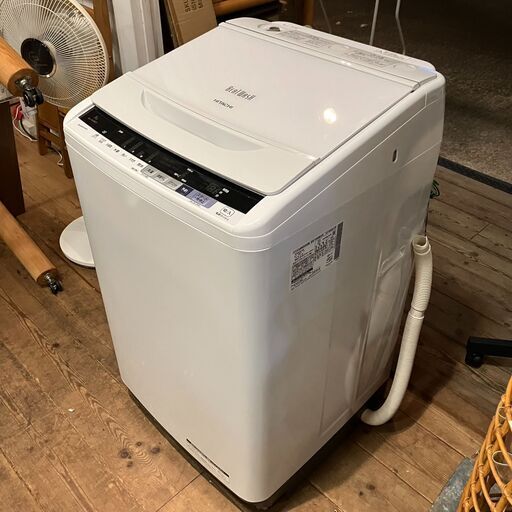 8.0kg 全自動洗濯機 日立 ビートウォッシュ BW-V80BE5 2018年製