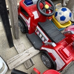 used 消防車の押し車　子供用　外用玩具