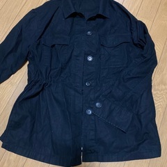 UNIQLO 麻と綿の混合素材　黒色ジャケット