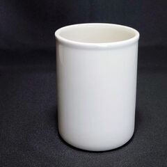 💐円筒形のシンプル花瓶／白色♻️中古品