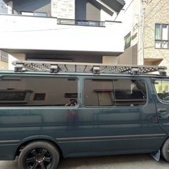 100系ハイエース用ルーフキャリア&ハシゴのセット