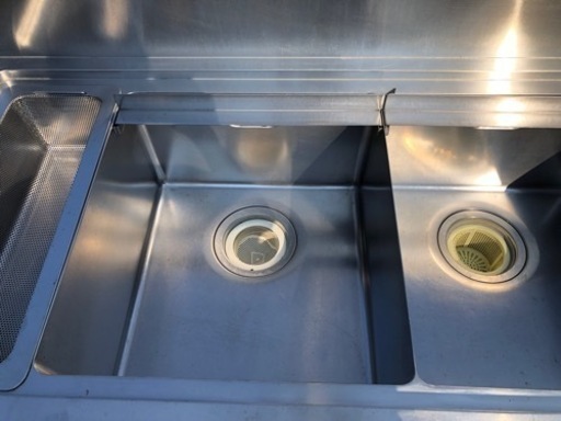⭐︎中古品 タニコ ソイルド2槽シンク(ダクト付き) 1430×750×820mm  