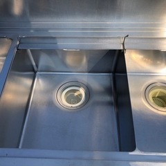 ⭐︎中古品　タニコ　ソイルド2槽シンク(ダクト付き)  1430×750×820mm  厨房用品⭐︎