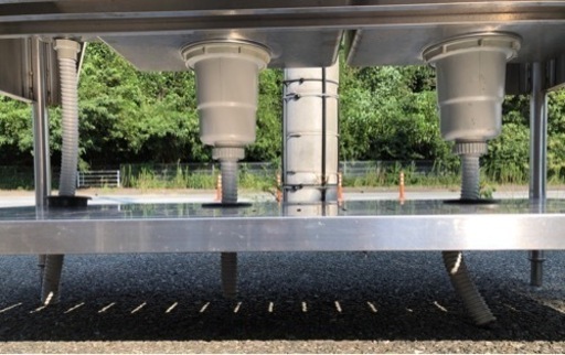 ⭐︎中古品 タニコ ソイルド2槽シンク(ダクト付き) 1430×750×820mm  