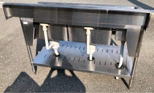 ⭐︎中古品 タニコ ソイルド2槽シンク(ダクト付き) 1430×750×820mm