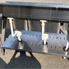 ⭐︎中古品　タニコ　ソイルド2槽シンク(ダクト付き)  1430×750×820mm  厨房用品⭐︎