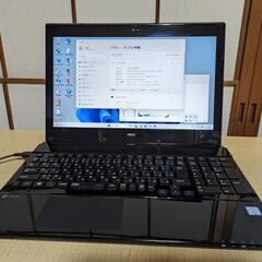 中古パソコンNEC黒★Windows11