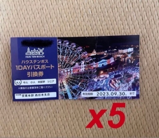 ハウステンボス 1DAYパスポート 招待券 大人2枚