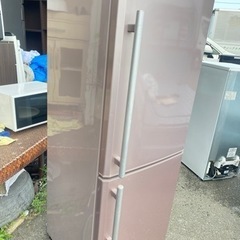 美品【 MITSUBISHI 】三菱 256L 2ドア冷蔵庫 ラベンダーピンク 開け