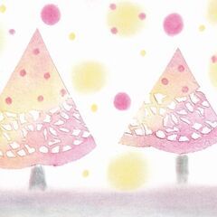 ３色パステルアート教室いろいろinレンタルスペース レースペーパーでクリスマスツリー作りの画像