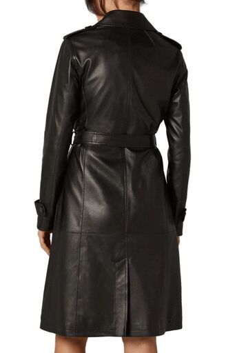 羊革・シャツ襟付きレザートレンチコート Sheep Leather Trench Coat W Shirt Collar25990 14814円