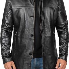 羊革・ジッパーポケット付き羊革コート Sheep Leather Coat with Zipper Pockets22490