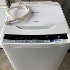 HITACHI 洗濯機 8kg BW-V80B 2017年製●E084M342