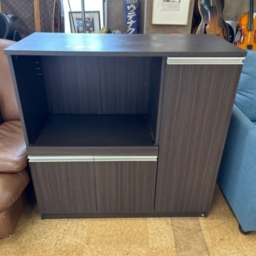 【幅60㎝】ごみ箱上ラック キッチンカウンター レンジ台 【ダークブラウン】 ダークブラウン?食器棚 レンジ台 幅60㎝】ごみ箱上ラック キッチン