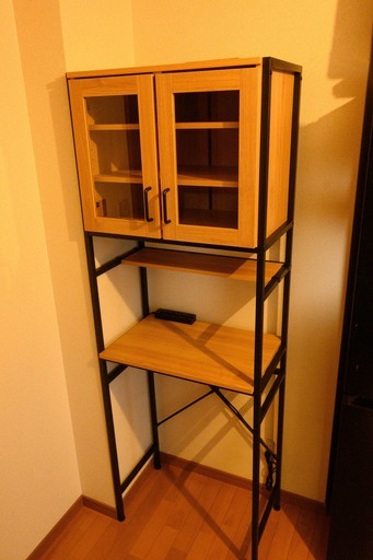 ニトリ ヴィンテージテイストのごみ箱上ラック スリム りきお】ニトリ