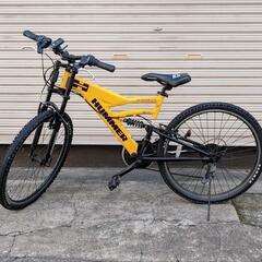 美品】HUMMER マウンテンバイク 26インチ イエロー