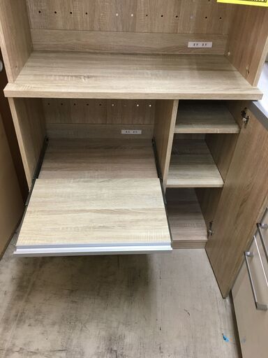 ぼん家具 キッチン収納 レンジ台 キッチンボード 約90cm幅 木製 ウォールナット　クリーニング済み 堺市 石津【ジャングルジャングルサカイ石津店】