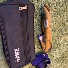 ◆弓道　本革　掛け　使用期間1年◆うち掛け1枚付き（サイズ中）◆収納バッグ付き