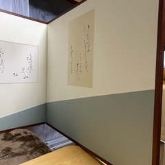 美術品 風炉先屏風 作者不明 美品 箱付 サイズ 縦76,横91cm（広げた 