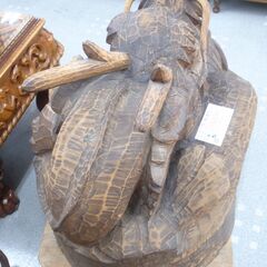 木製 龍の頭 置物 インテリア 【モノ市場半田店】151