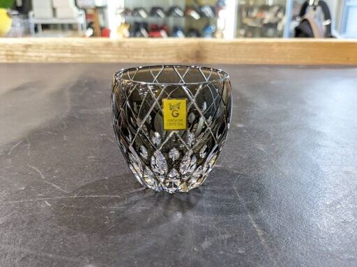 愛品倶楽部柏店】KAGAMI 江戸切子 冷酒杯 遠雷 青墨色 愛品倶楽部