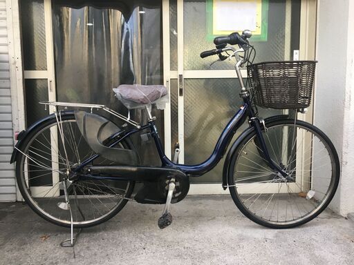 地域限定送料無料　バッテリー新品　ヤマハ　パス　ナチュラ　新基準　子供乗せ　青　アシスタ　ビビ　神戸市　電動自転車
