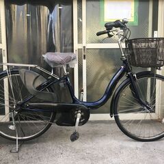 地域限定送料無料　バッテリー新品　ヤマハ　パス　ナチュラ　新基準　子供乗せ　青　アシスタ　ビビ　神戸市　電動自転車