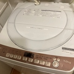 【取引中】2020年製 SHARP 7kg洗濯機