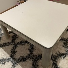 リバーシブル　白色こたつローテーブル