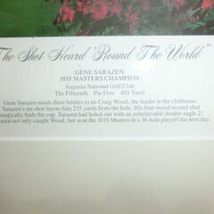 美品】DomLupoドンルポ Gene Sarazenジーンサラゼン ゴルフ 額付 版画