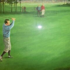 【美品】DomLupoドンルポ Gene Sarazenジーンサラゼン ゴルフ 額付 版画