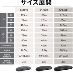 　Terzo テルッツォ ルーフボックス 大容量 520L 