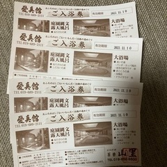 【ネット決済・配送可】愛真館　入浴券4枚　期限11/10