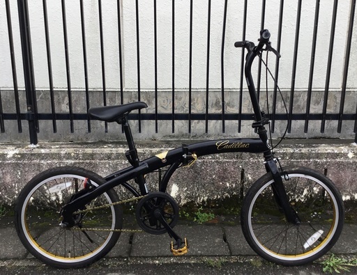 ＜美品車＞キャデラック・20インチ折りたたみ自転車・々ブラック 変速なし・お掃除済みでピカピカです♪