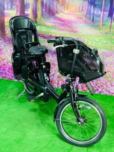 ❹ 5617子供乗せ電動アシスト自転車ブリヂストン3人乗り対応20インチ