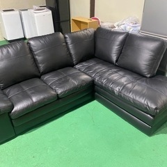 [幅228cm]本革コーナーソファ