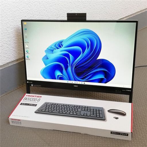 送料無料 フルHD 23.8型ワイド 一体型パソコン NEC GD254U/CB PC-GD254UCGB 中古良品 第7世代 i5 16GB 1TB BD-R 無線 Bluetooth Win11 Office
