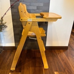 カトージ　KATOJI 木製ハイチェア　ベビーチェア