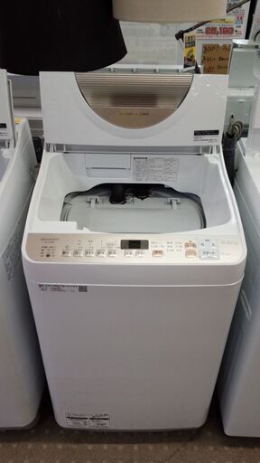安心の分解洗浄済シャープ 5.5kg 全自動洗濯乾燥機 ES-T5EBK-N 2021年製 保証有り【愛千142】