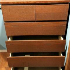 IKEA MALM マルムチェスト（引き出し×6）ブラウン 