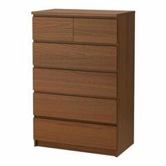 IKEA MALM マルムチェスト（引き出し×6）ブラウン 