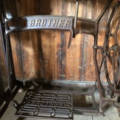 ブラザー　アンティーク　ミシン　足踏みミシン　台付