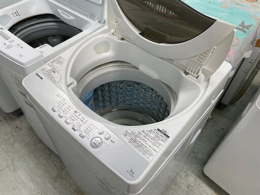 洗濯機の分解クリーニング行っています！配送設置込み　東芝5.0K洗濯機　2017年製　分解クリーニング済み！！