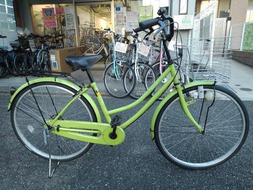 中古自転車2621 前後タイヤ新品！ 26インチ 6段ギヤ ダイナモライト