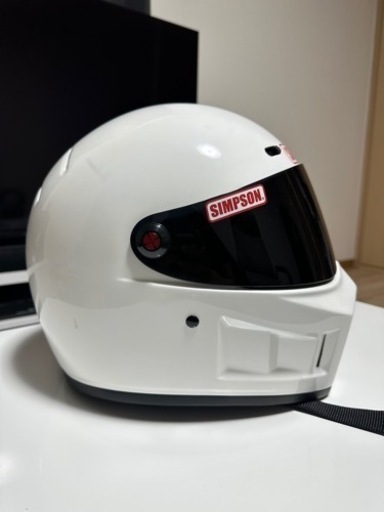 バイク SIMSON ホワイト フルフェイスヘルメット スーパーバンティッド13
