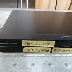 【SHARP】ブルーレイディスクレコーダー（500GB）★2018年製　クリーニング済/6ヶ月保証付　管理番号11309