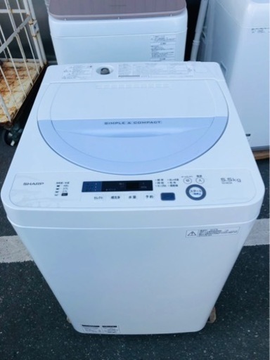 福岡市内配送設置無料　シャープ SHARP ES-GE5A-V [全自動洗濯機(5.5kg) バイオレット系]