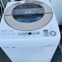 福岡市内配送無料　7.0kg 送風乾燥 全自動洗濯機 シャープ ...
